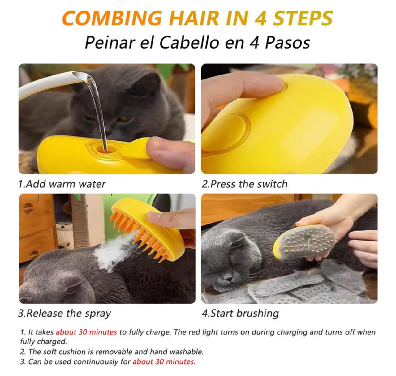 Miniatura 6 de CEPILLO,PEINE DE VAPOR PARA MASCOTAS